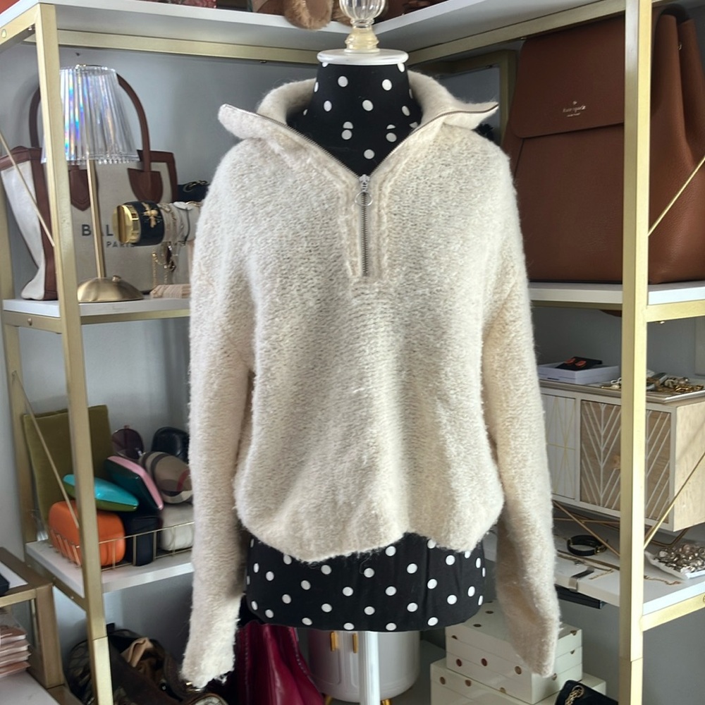 Wilfred Cream Fuzzy Sweater